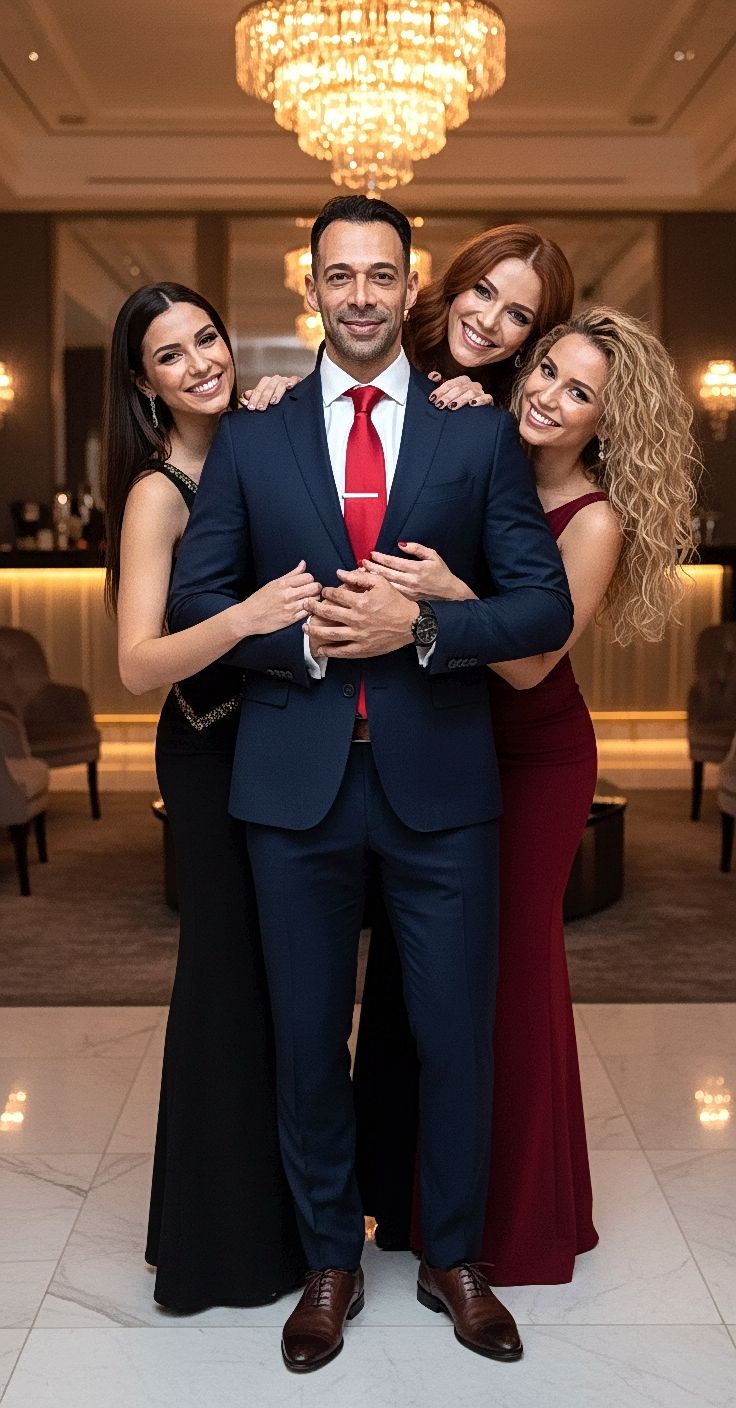 Simone Giaquinto with guests in Europe